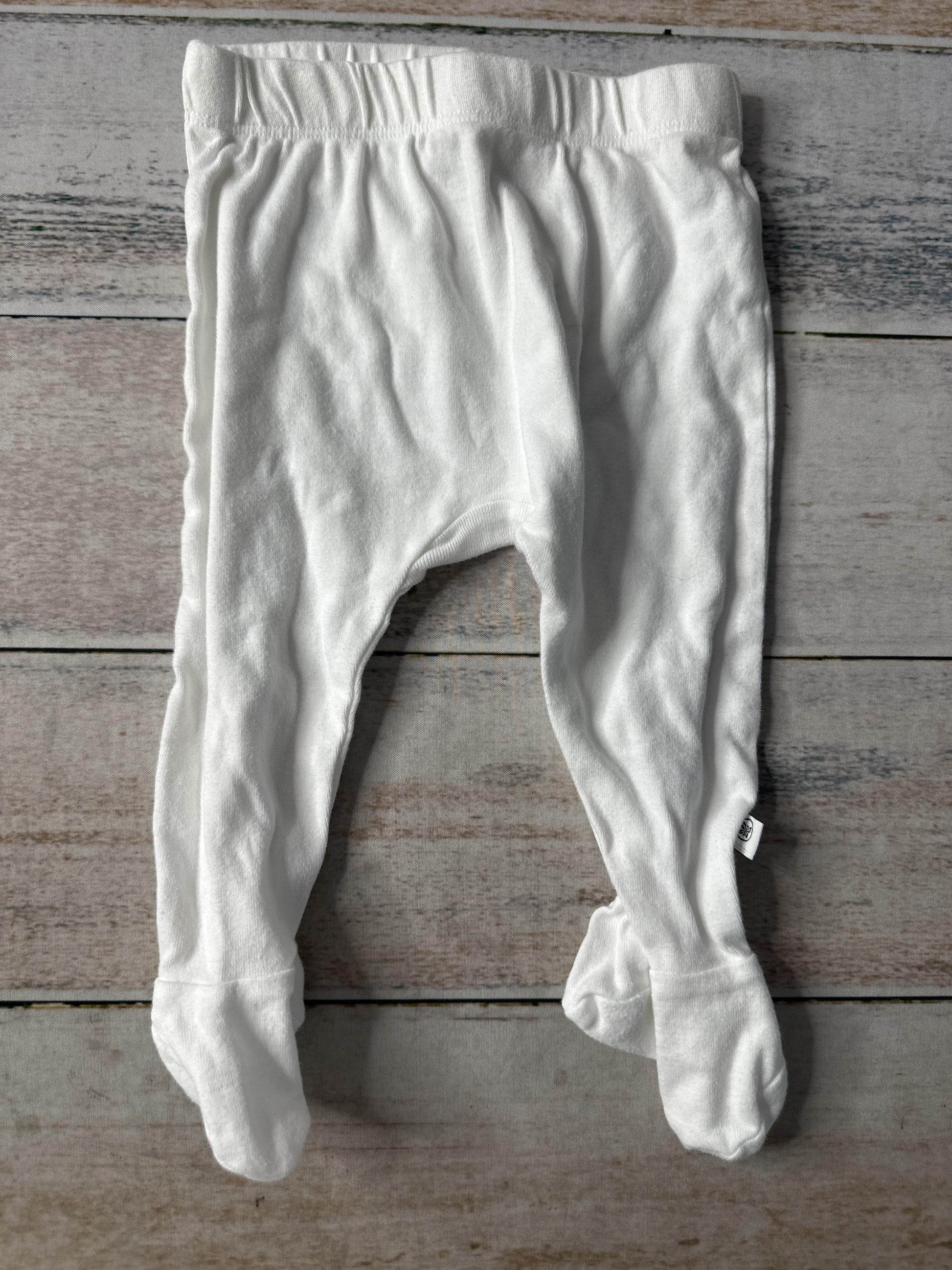 Honest co Unisex White Pants Size: 3-6 months White