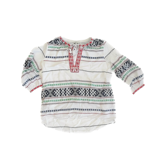 Joie Girls White Long Sleeve Shirt Size: Adult XXS White