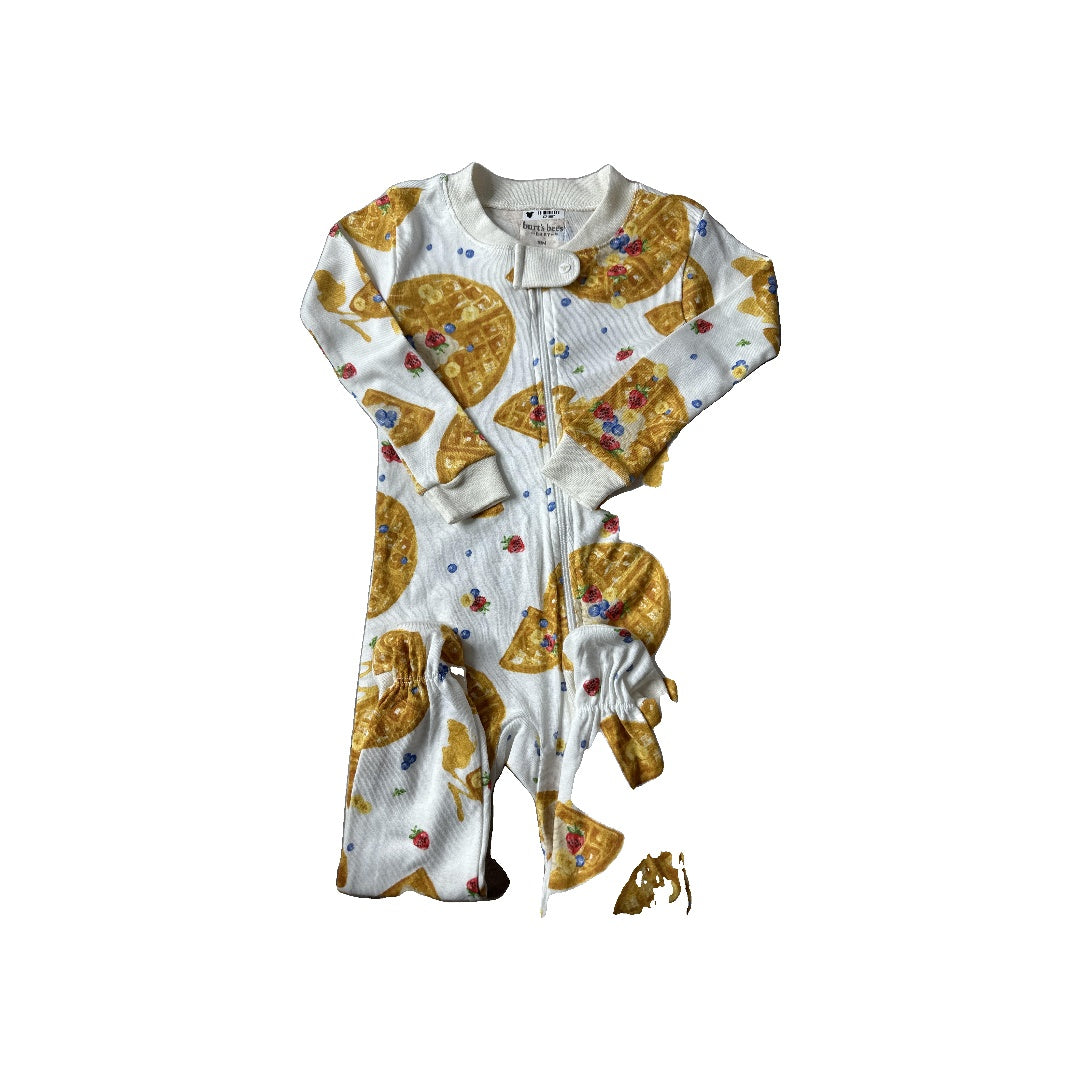 Burt's Bees Unisex White Pajamas Size: 18 months White