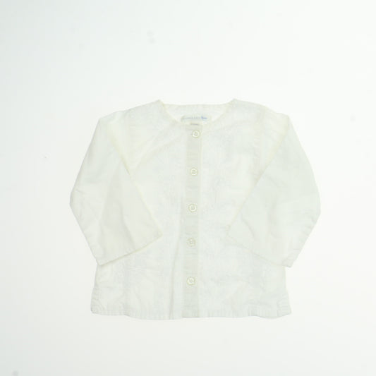 Pottery Barn Kids Girls White Long Sleeve Shirt Size: 12-18 Months White