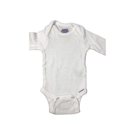 Gerber Childrenswear Unisex White Onesie Size: Newborn White