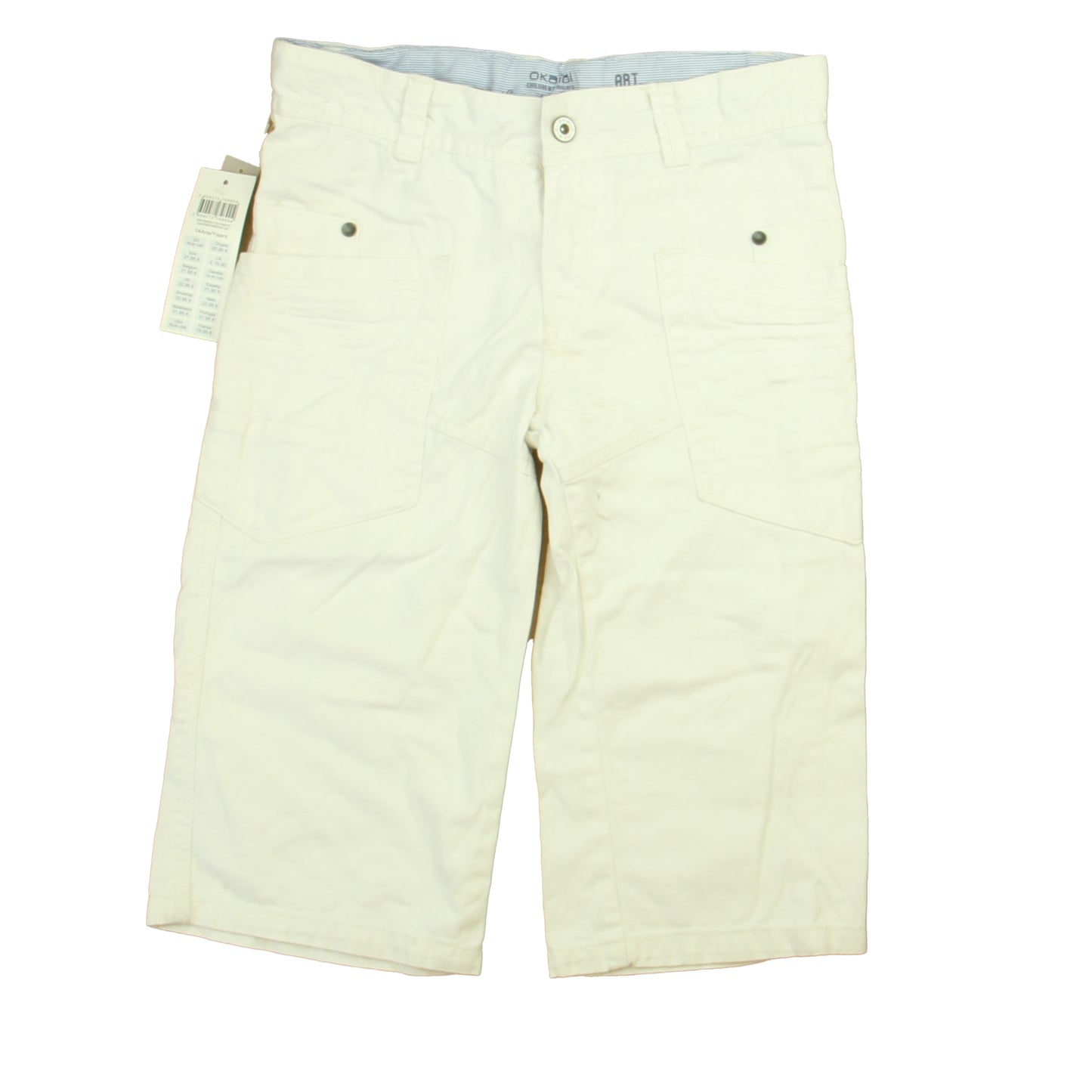 Okaidi Boys White Shorts Size: 14 Years