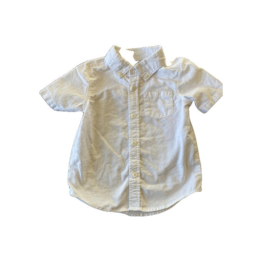Old Navy Boys White Button Down Short Sleeve Size: 2T White
