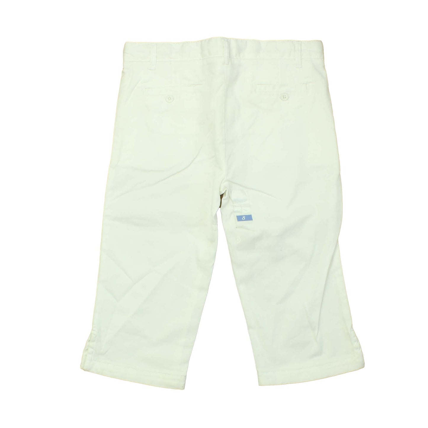 Jacadi Girls White Capri Pants Size: 8 Years