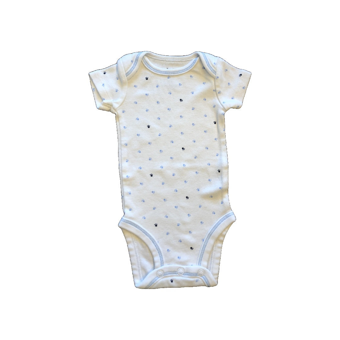Carters Unisex White Romper Size: Newborn White