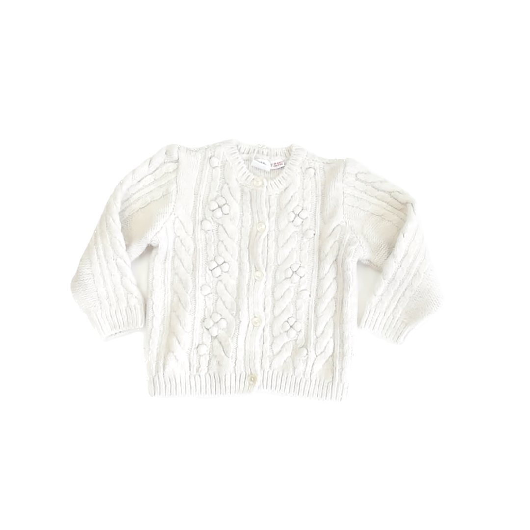 Zara Girls White Sweater Size: 4-5T White