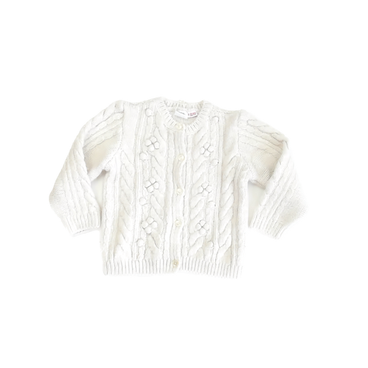 Zara Girls White Sweater Size: 4-5T White