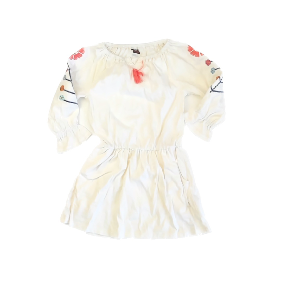 Tea Collection Girls White Dress Size: 5T White