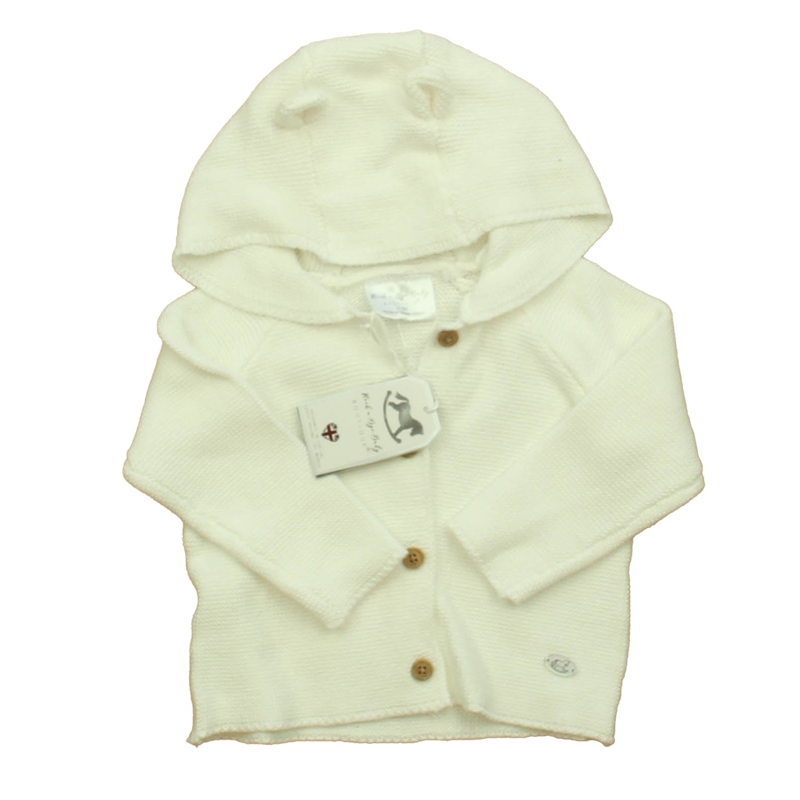 Rock a Bye Baby Boutique Girls White Cardigan Size: 6-9 Months White