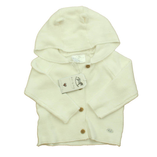 Rock a Bye Baby Boutique Girls White Cardigan Size: 6-9 Months White