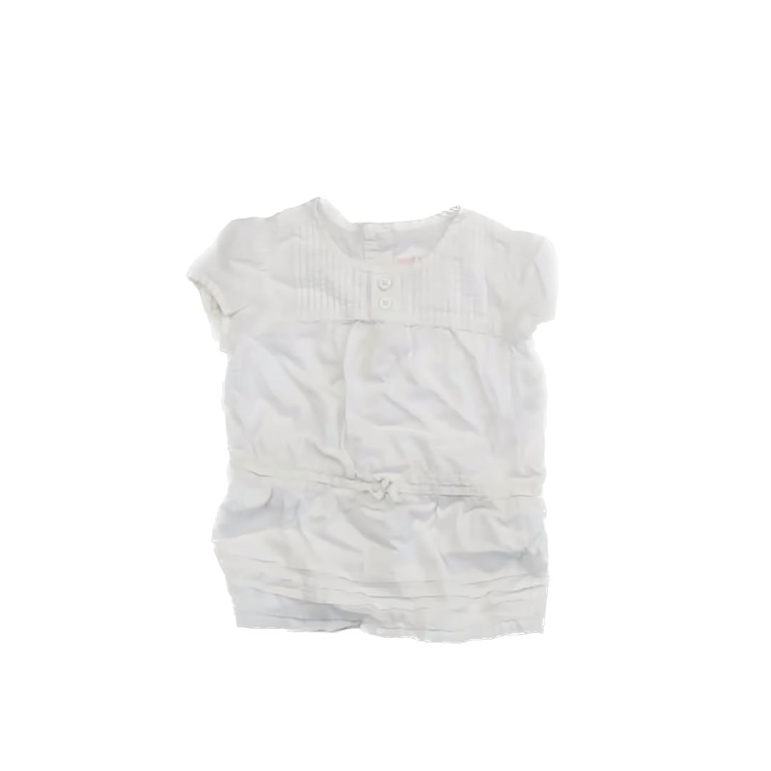 Janie and Jack Girls White Short Sleeve Shirt Size: 3T White