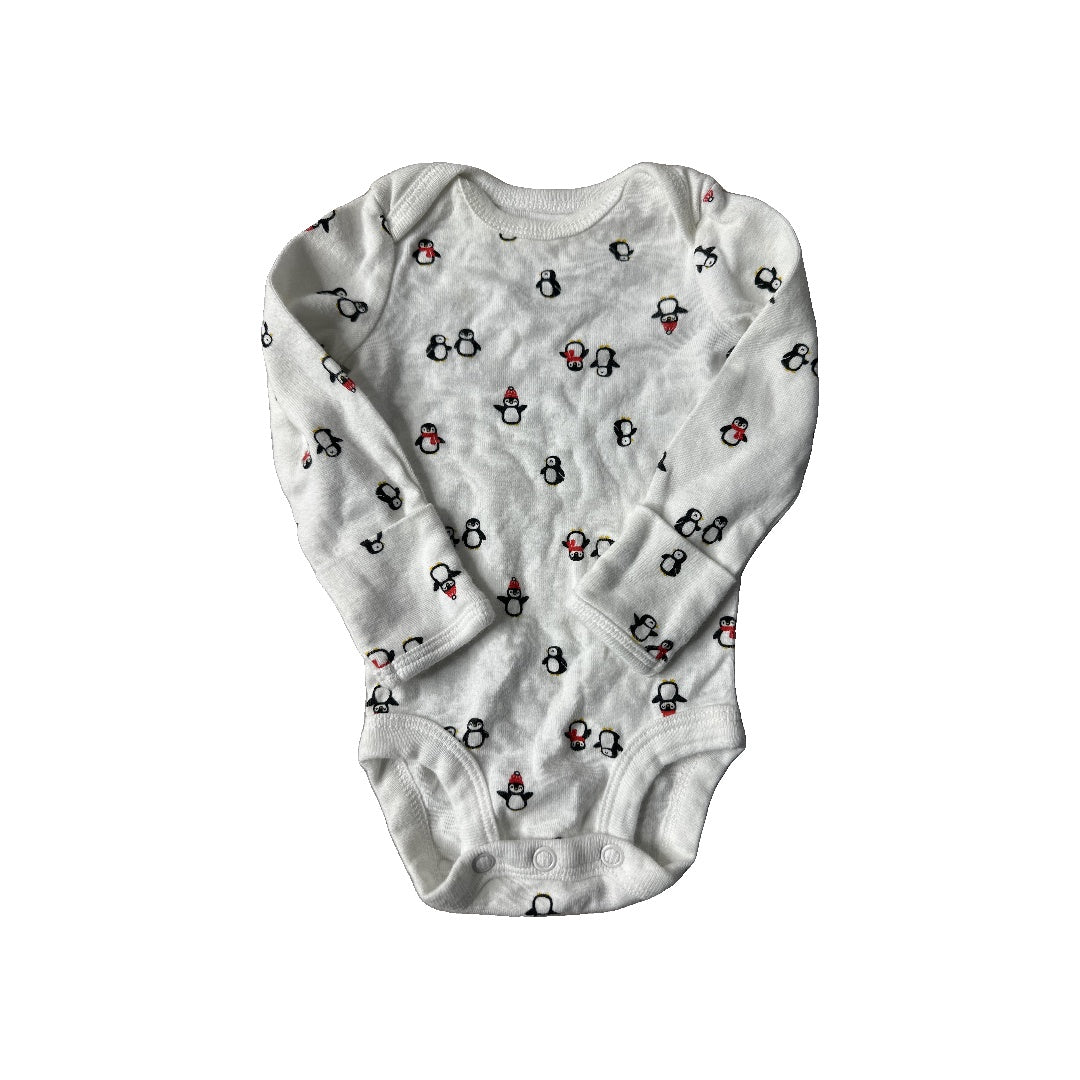 Carters Unisex White Onesie Size: Newborn White