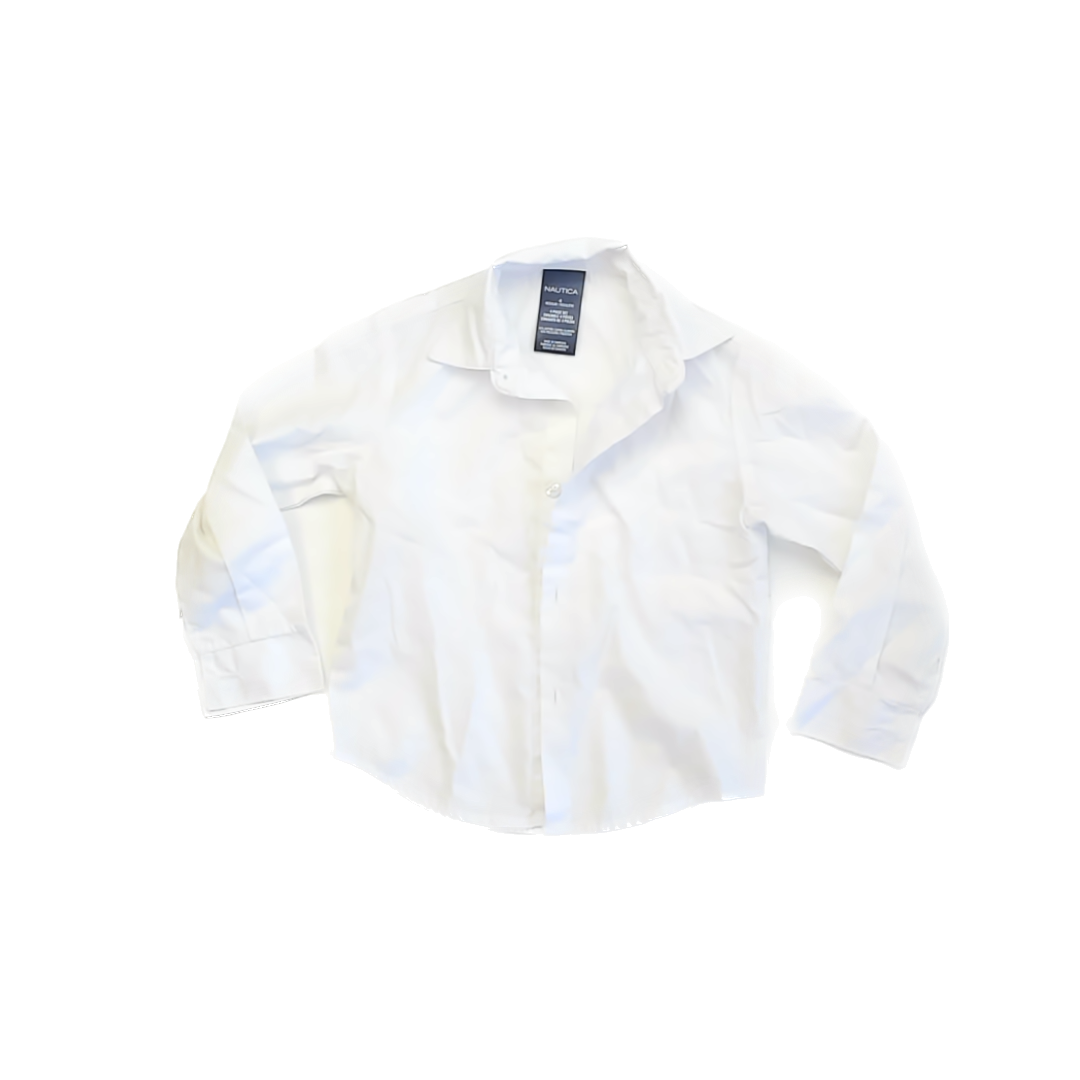 Nautica Boys White Button Down Long Sleeve Size: 4T White