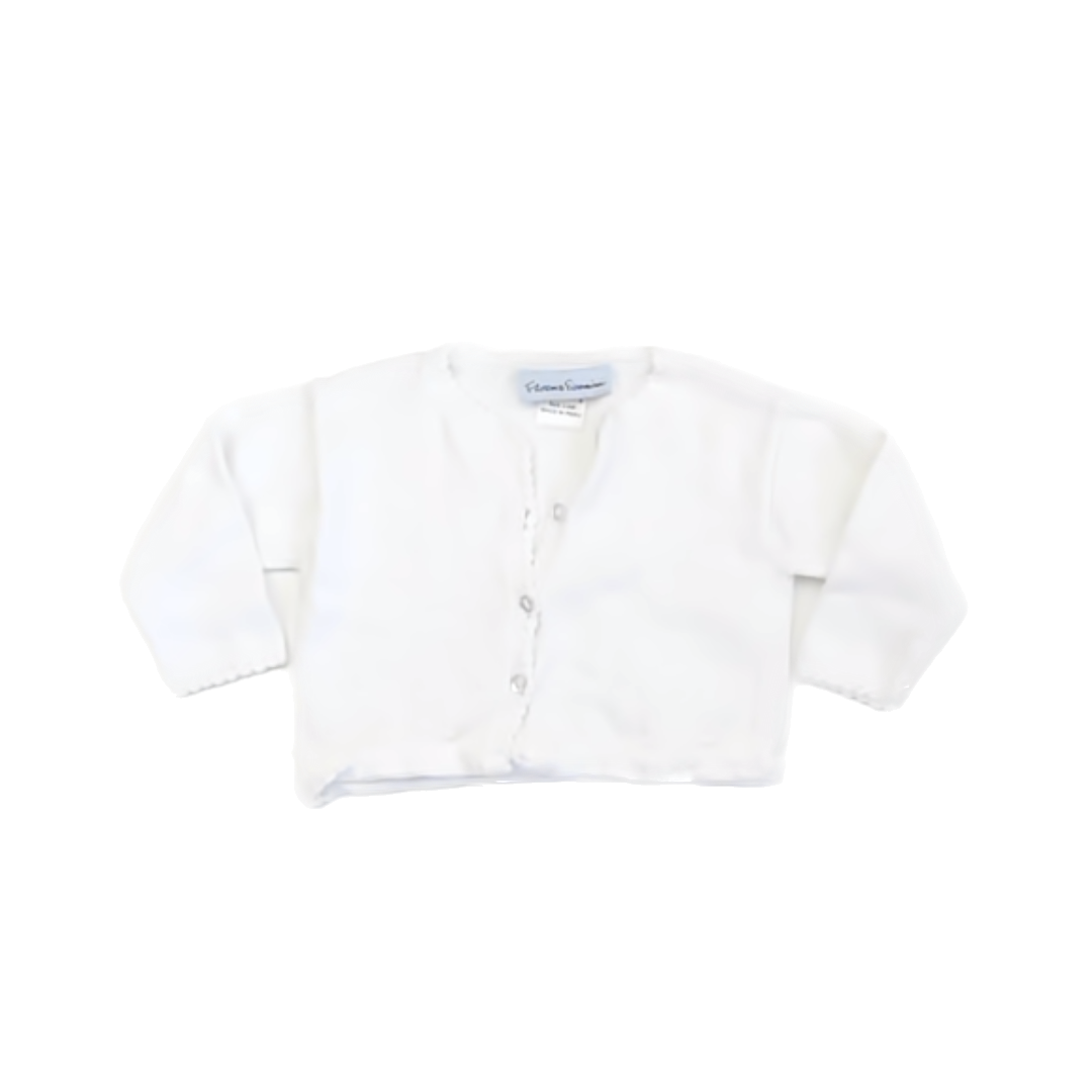 Florence Eiseman Girls White Cardigan Size: 3-6 Months White