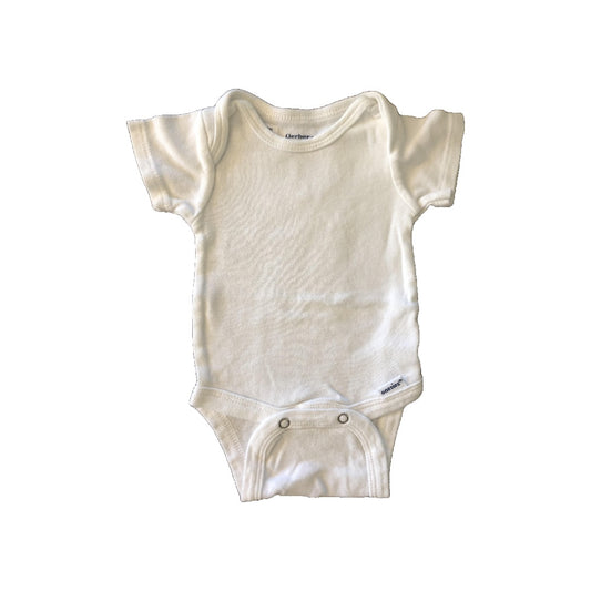 Gerber Childrenswear Girls White Onesie Size: Newborn White