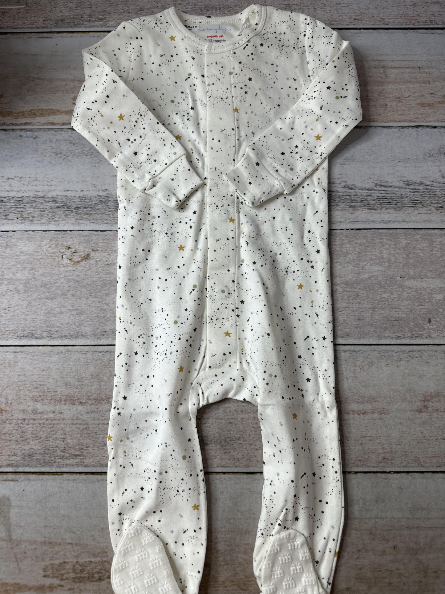 Magnetic Me Unisex White Pajamas Size: 9-12 Months White
