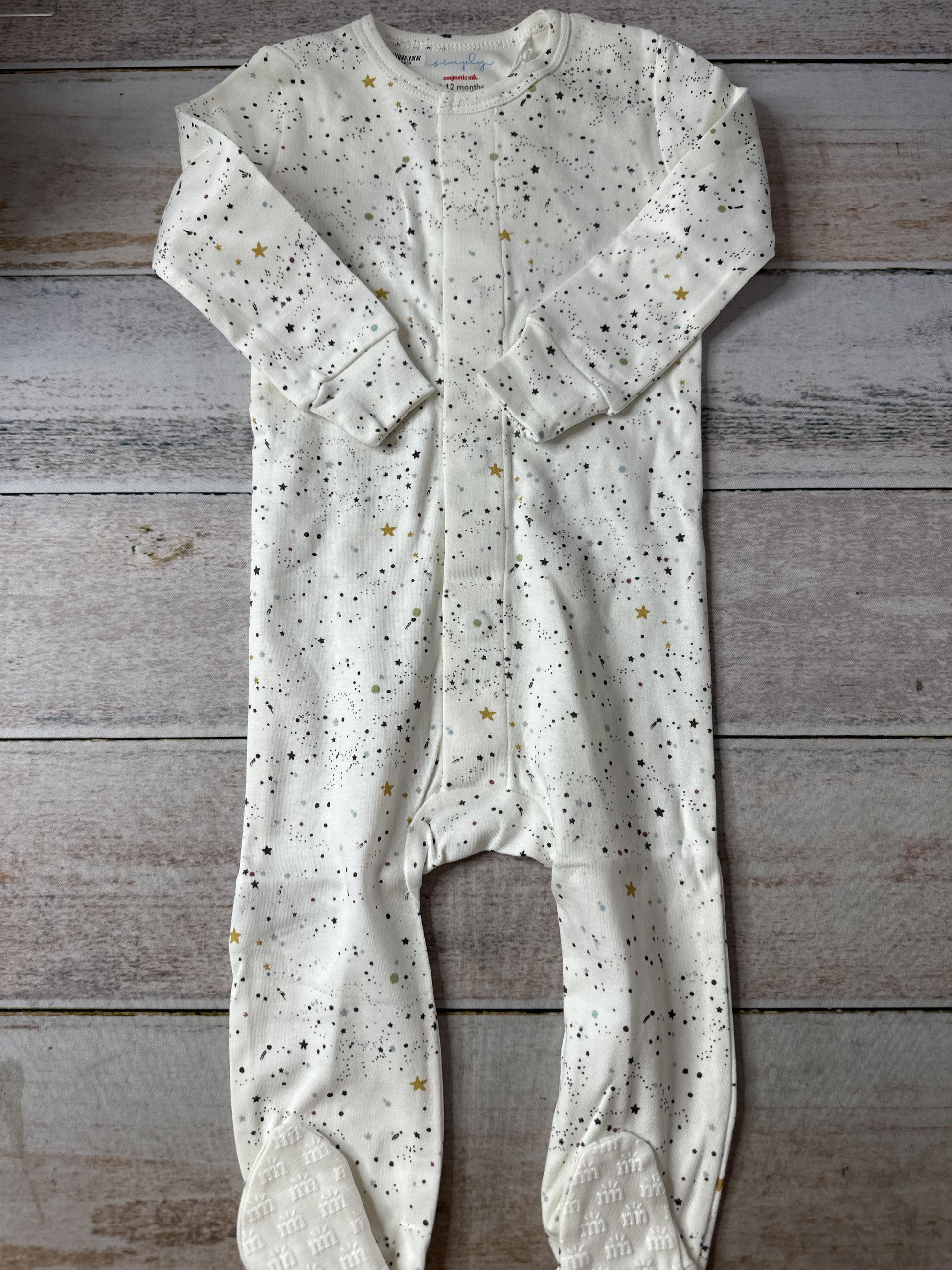 Magnetic Me Unisex White Pajamas Size: 9-12 Months White