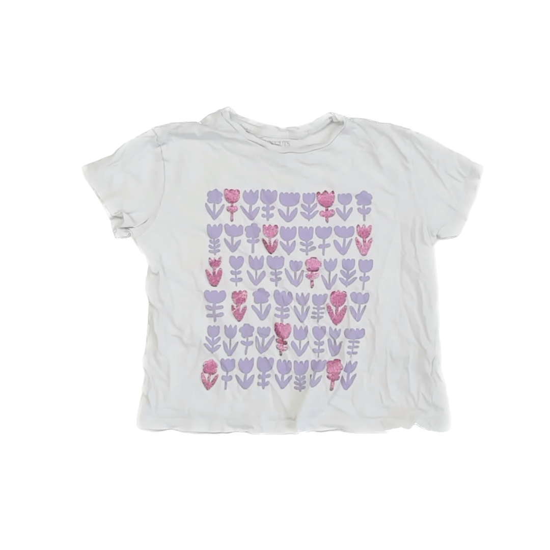 Crewcuts Girls White T-Shirt Size: 10-12 Years White