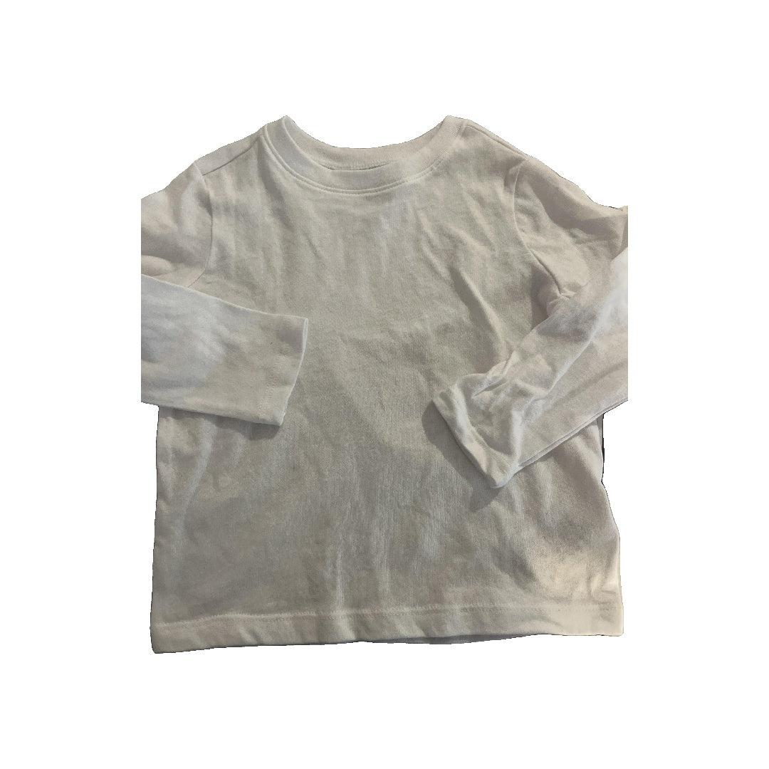 Old Navy Unisex White Long Sleeve Shirt Size: 2T White