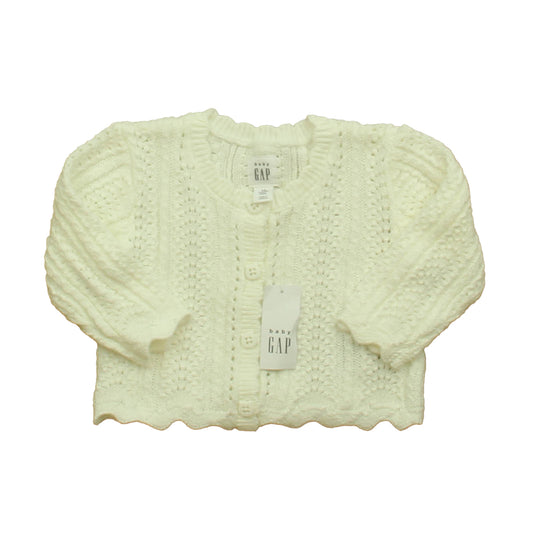 Gap Girls White Cardigan Size: 3-6 Months White