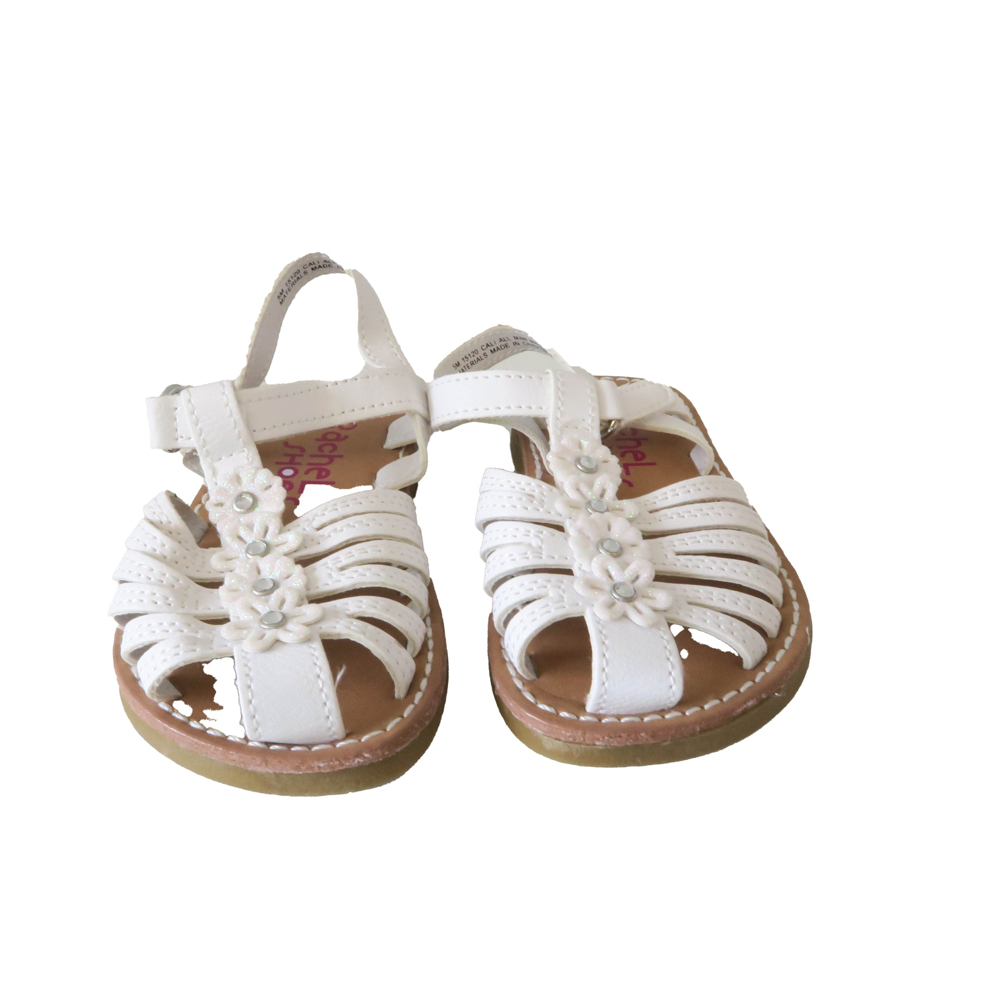 Rachel Shoes Girls White Sandals Size: 5 Toddler White