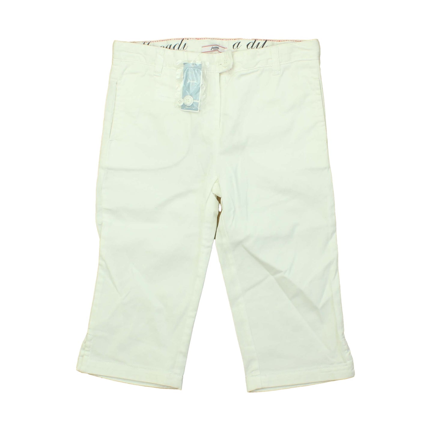 Jacadi Girls White Capri Pants Size: 8 Years