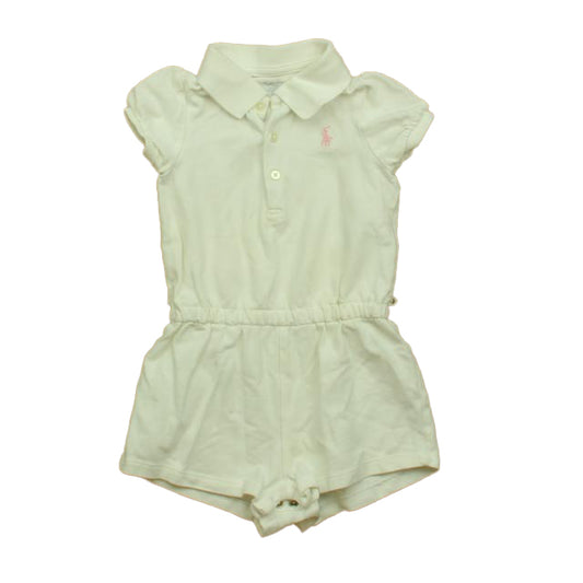 Ralph Lauren Girls White Romper Size: 18 Month White