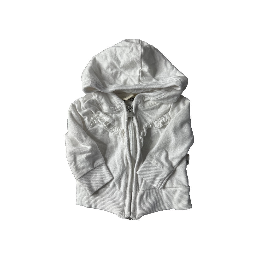 Burt's Bees Girls White Hoodie Size: 0-3 months White