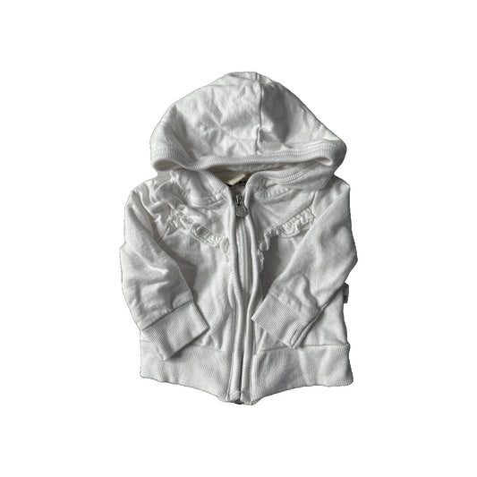 Burt's Bees Girls White Hoodie Size: 0-3 months White