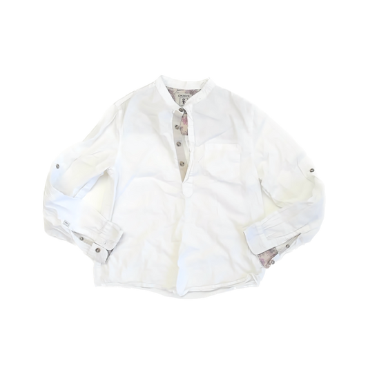 Okaidi Girls White Long Sleeve Shirt Size: 14 Years White