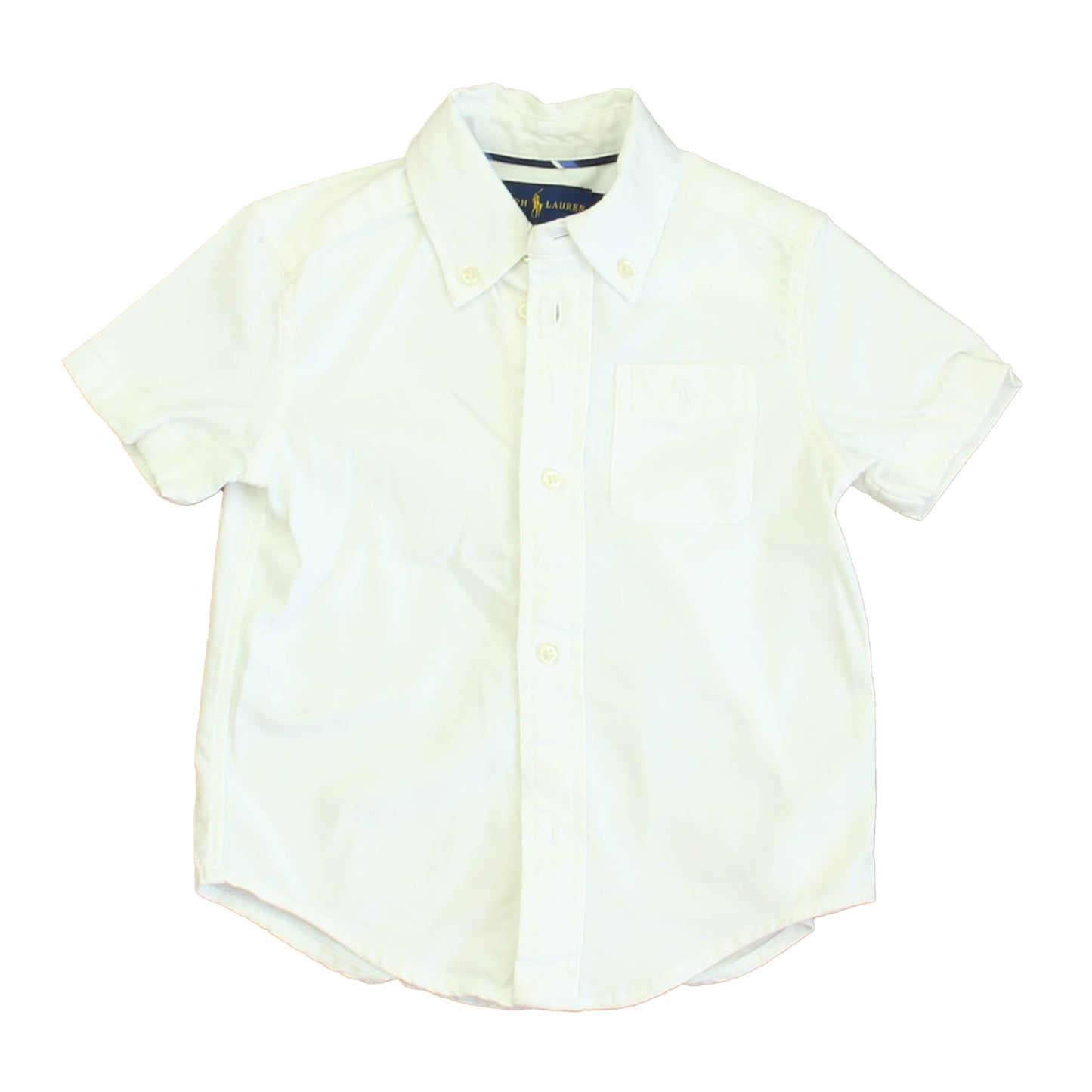 Ralph Lauren Boys White Button Down Short Sleeve Size: 2T White