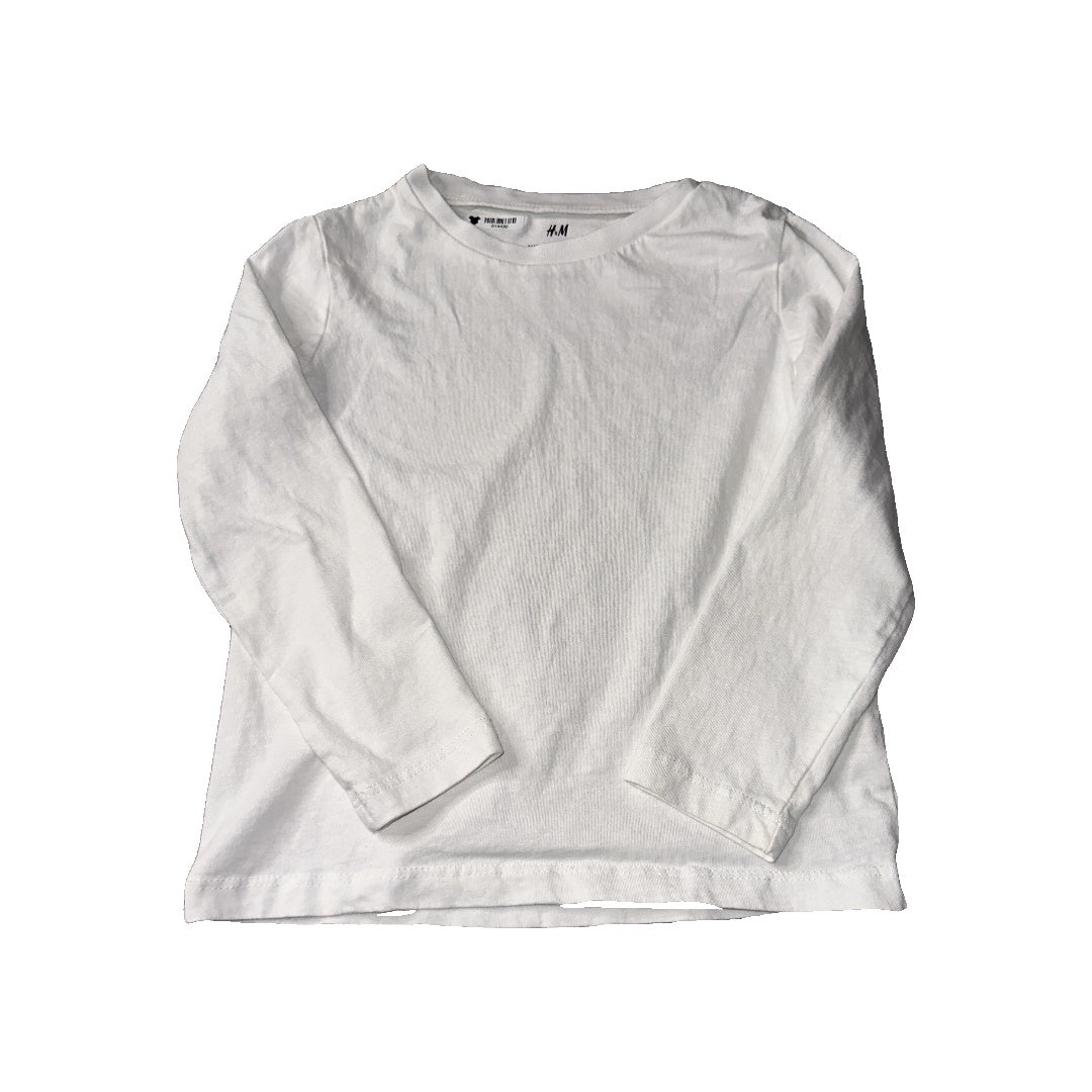 H&M Unisex White Long Sleeve Shirt Size: 3T White