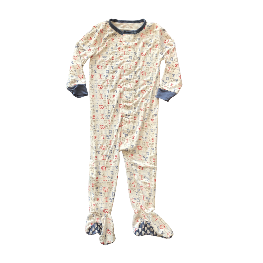 Magnetic Me Unisex White Pajamas Size: 9-12 Months White