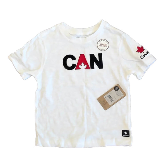Canadiana Unisex White T-Shirt Size: 5T White