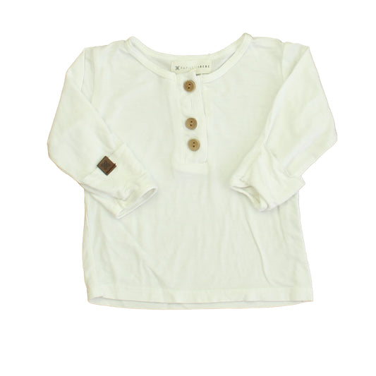 Papillon Bebe Girls White Henley Size: 6-12 Months White