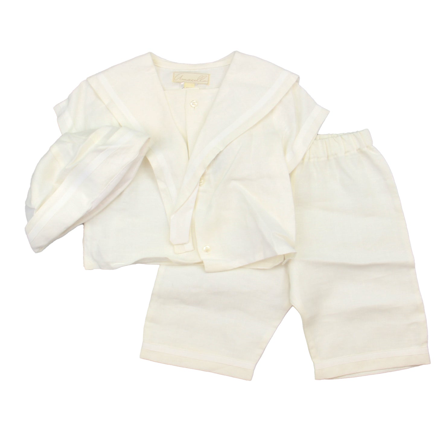Amacello Boys White Apparel Sets Size: 12-18 Months White
