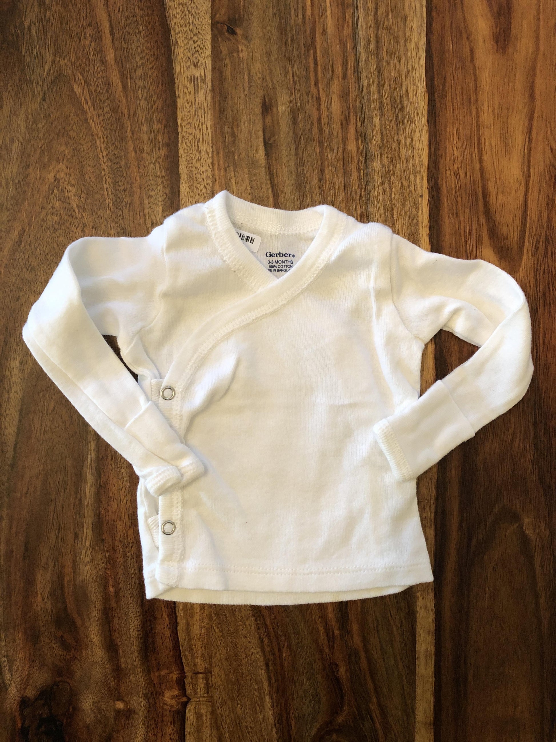 Gerber orgs Girls White Shirt Size: 0-3 months White