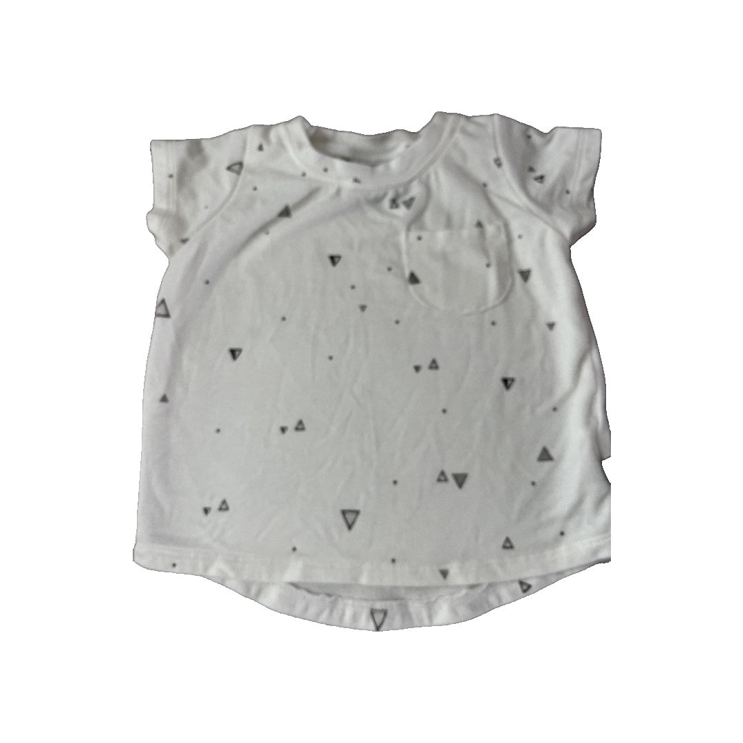 BabySprouts co Unisex White T-Shirt Size: 3-6 months White