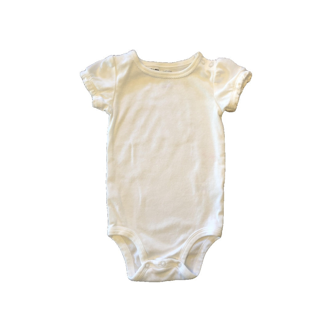 Carters Girls White Onesie Size: 18 months White