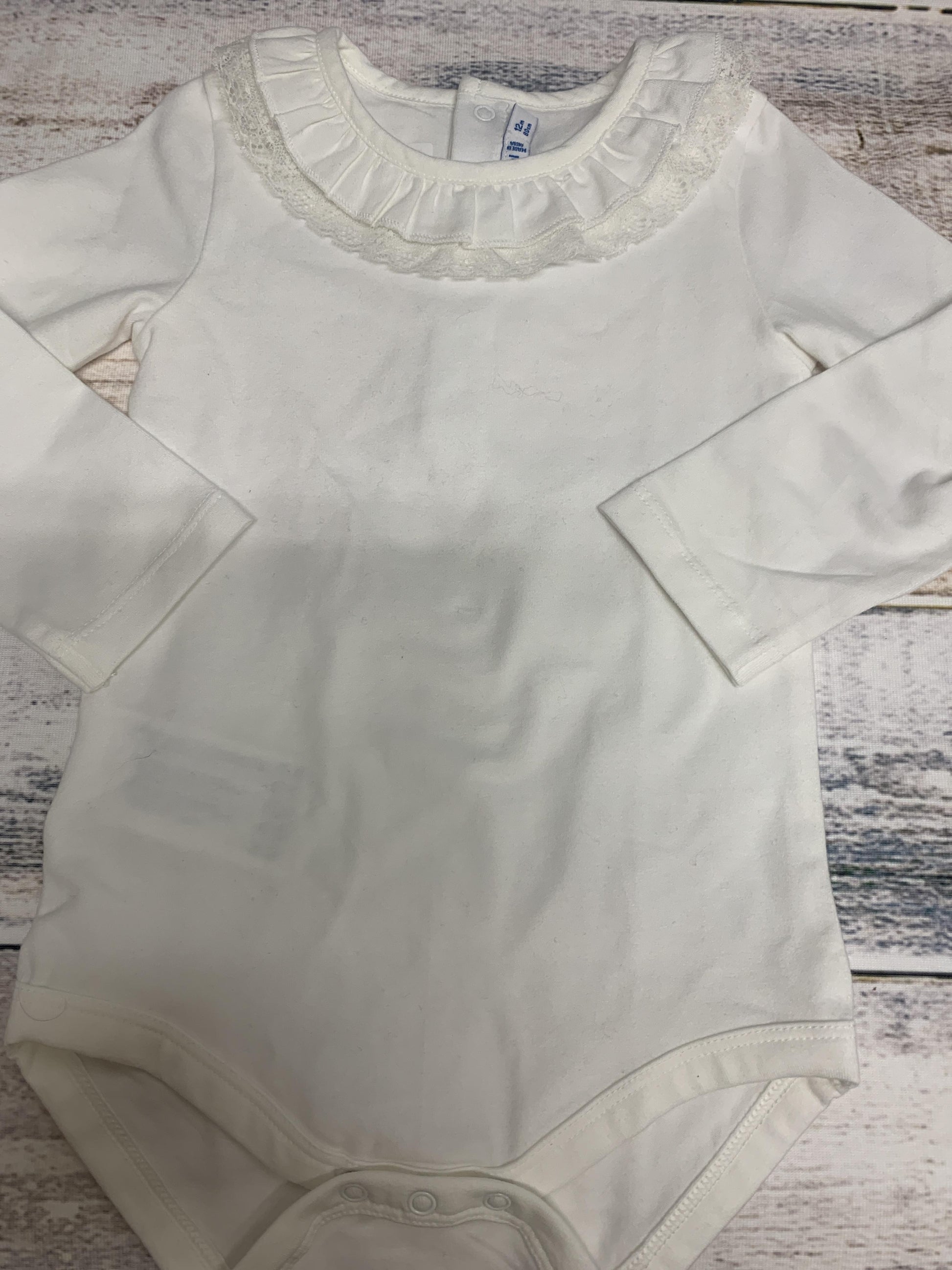 Mayoral Girls White Onesie Size: 12 months White
