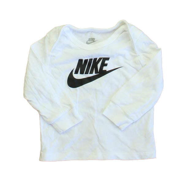 Nike Boys White Long Sleeve T-Shirt Size: 9 Months