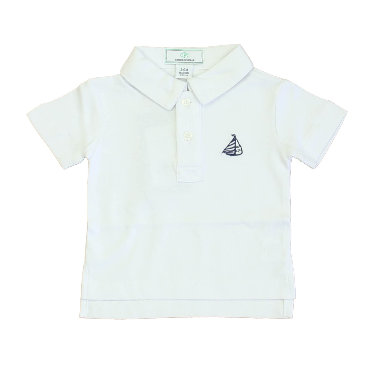 Classic Prep Boys White Polo Shirt Size: 6-9 Months White