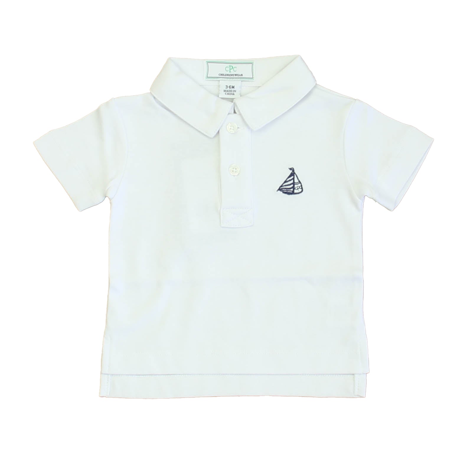 Classic Prep Boys White Polo Shirt Size: 6-9 Months White