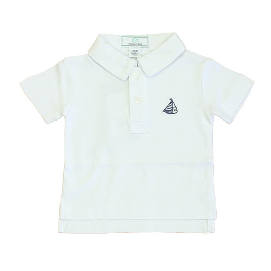 Classic Prep Boys White Polo Shirt Size: 6-9 Months White