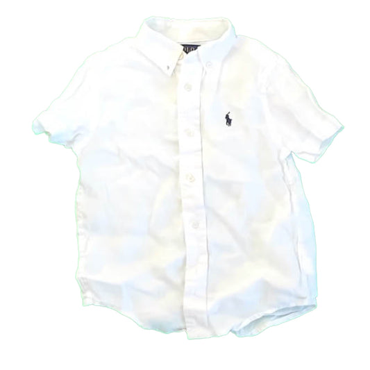 Ralph Lauren Boys White Button Down Short Sleeve Size: 4T White