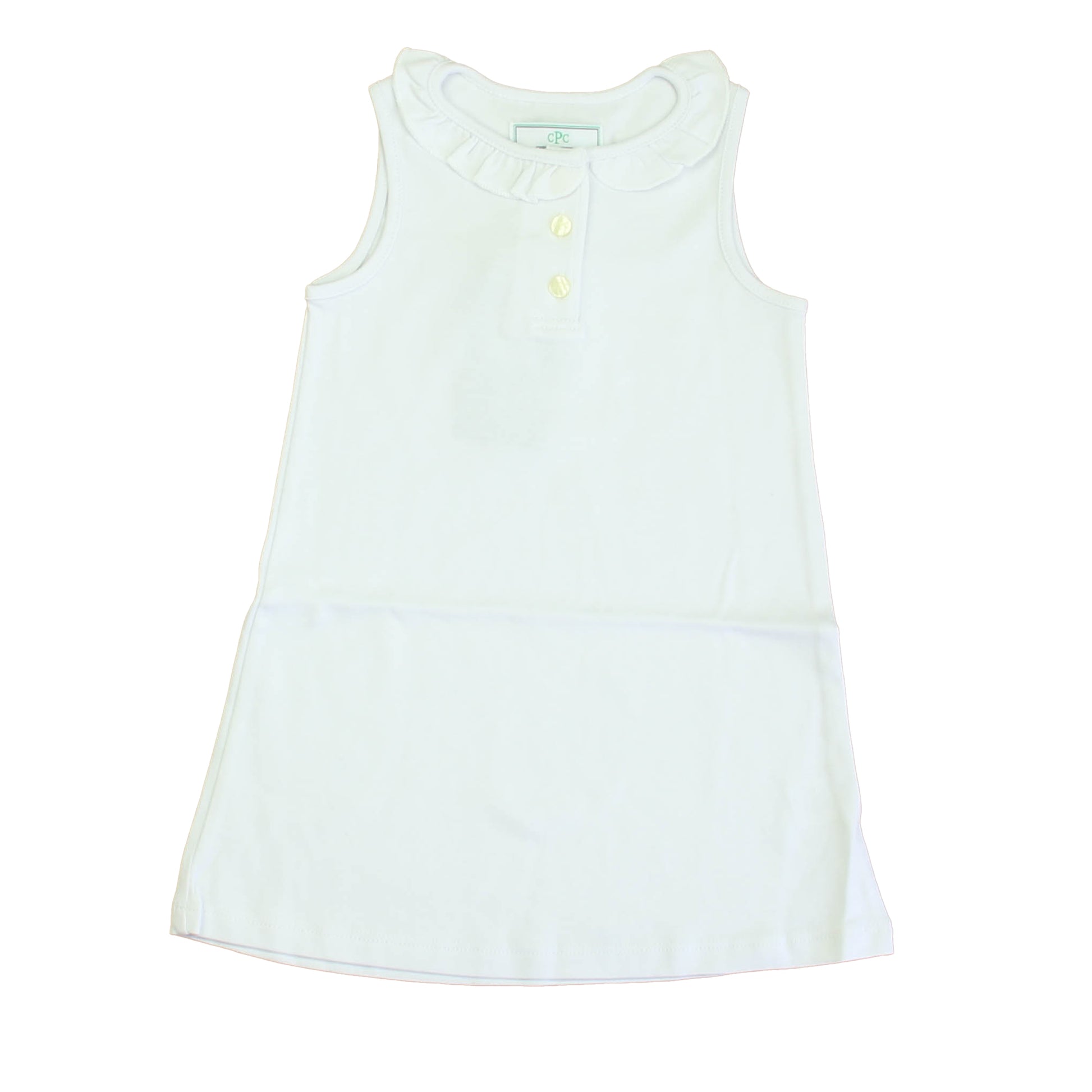 Classic Prep Girls White Dress Size: 2-5T White