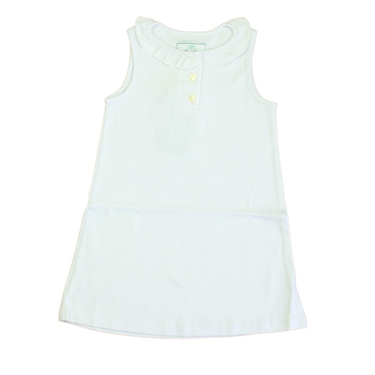 Classic Prep Girls White Dress Size: 2-5T White