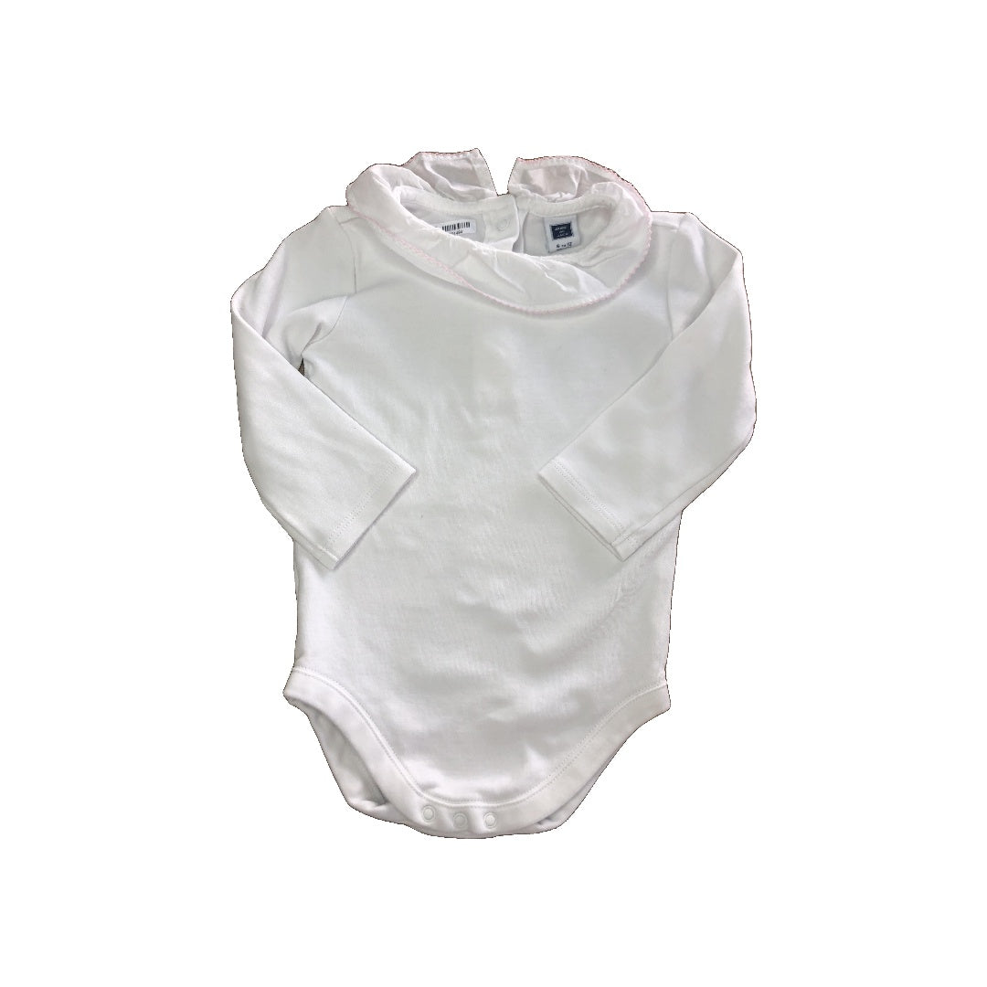 Janie and Jack Girls White Onesie Size: 6-12 months White