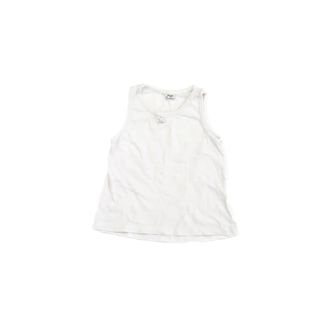 Mayoral Girls White Tank Top Size: 7 Years White