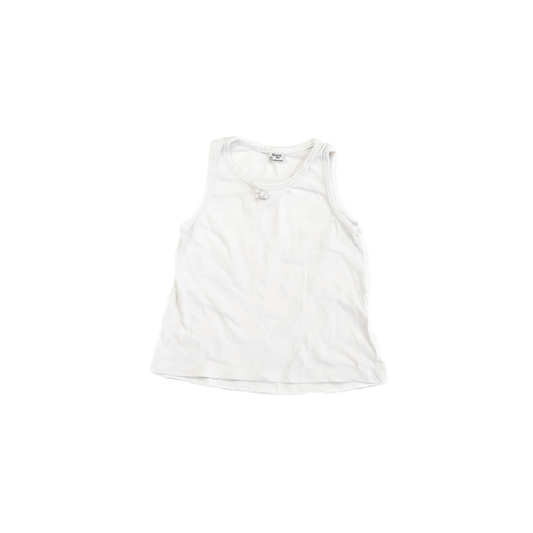 Mayoral Girls White Tank Top Size: 7 Years White
